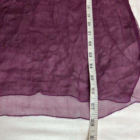 ZBD Design Embroidered silk witchy fairy grunge Sheer Purple Gold Blouse SZ M - Picture 8 of 8